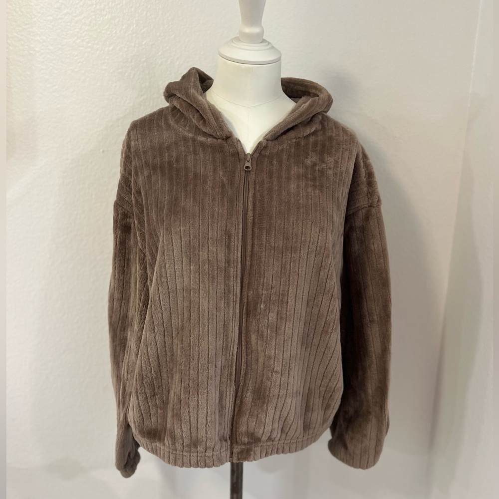 Brown Hooded Women's Jacket